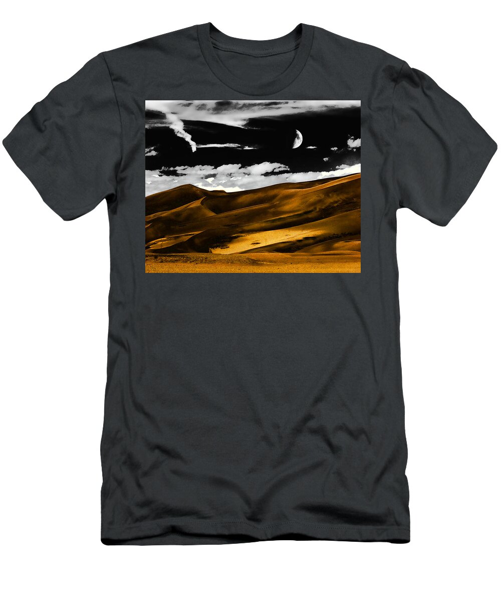 Night T-Shirt featuring the photograph Night at the Great Sand Dunes by Terry Fiala