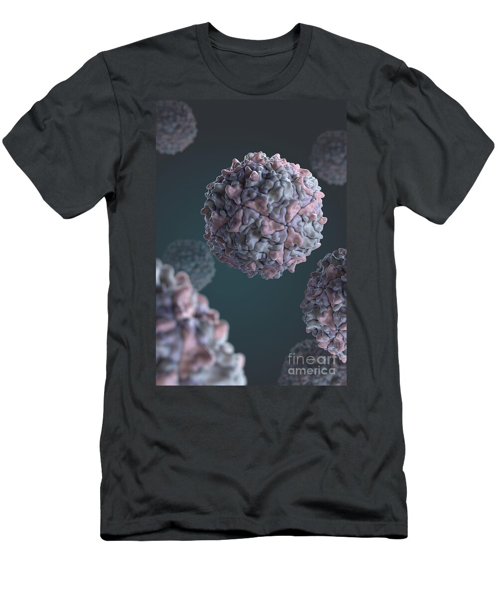 Poliomyelitis T-Shirt featuring the photograph Poliovirus #3 by Science Picture Co