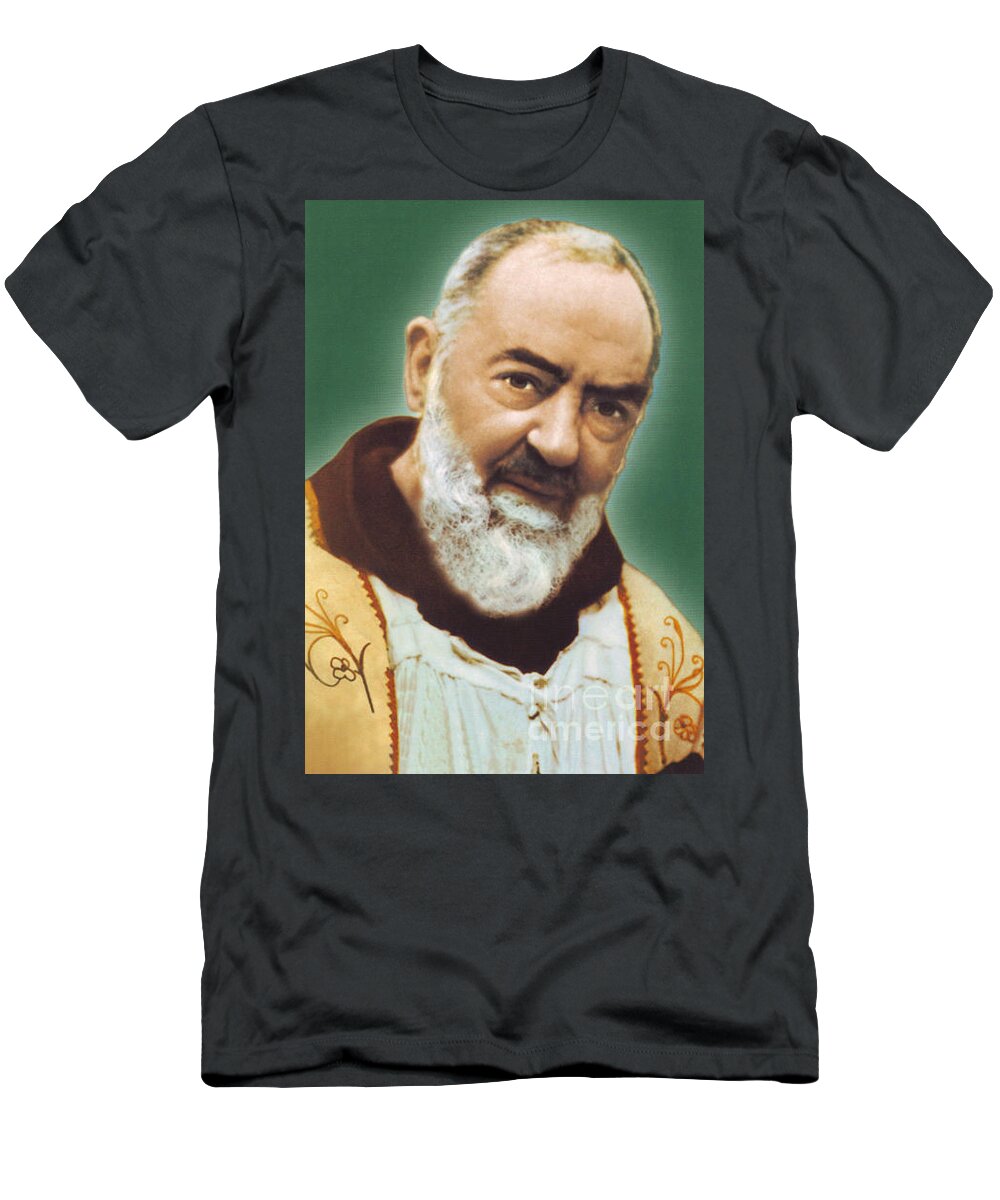 Prayer T-Shirt featuring the photograph Padre Pio #35 by Archangelus Gallery
