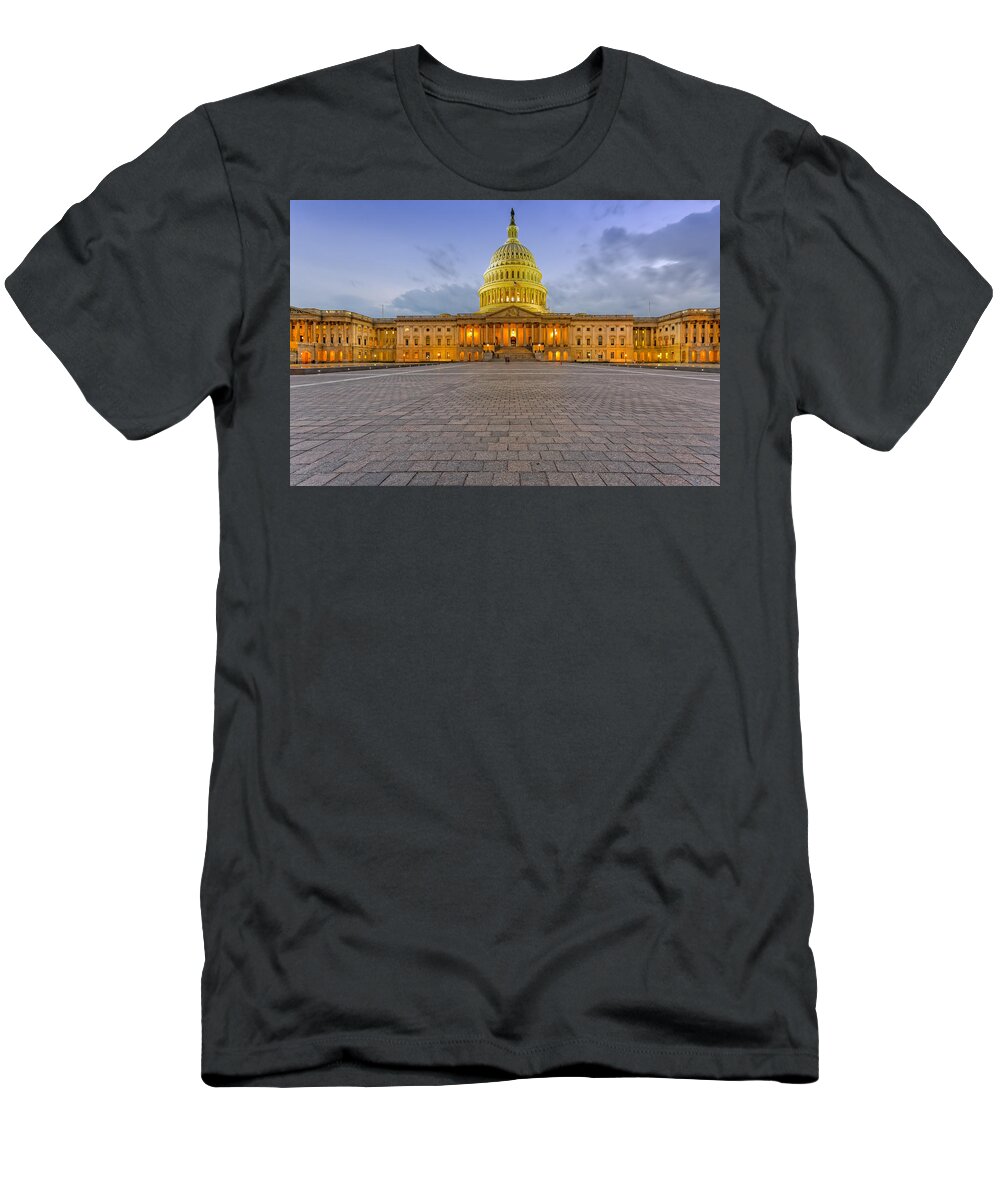 America T-Shirt featuring the photograph Capitol Building #4 by Peter Lakomy