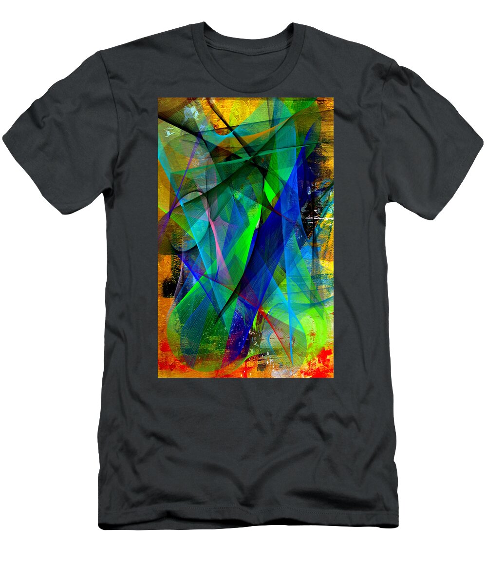 Abstract Art T-Shirt featuring the digital art Color Symphony #9 by Rafael Salazar