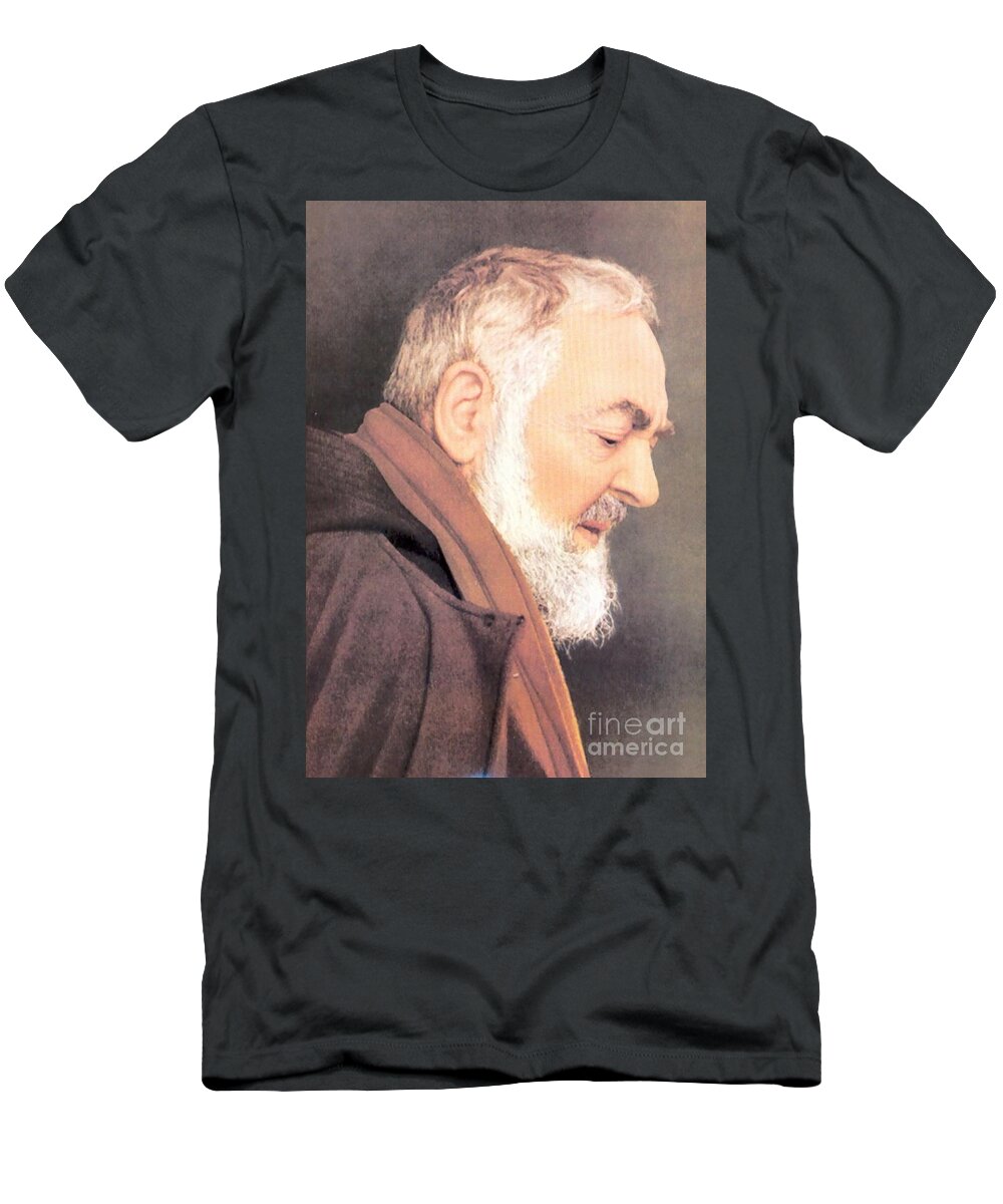 Father T-Shirt featuring the photograph Padre Pio by Matteo TOTARO