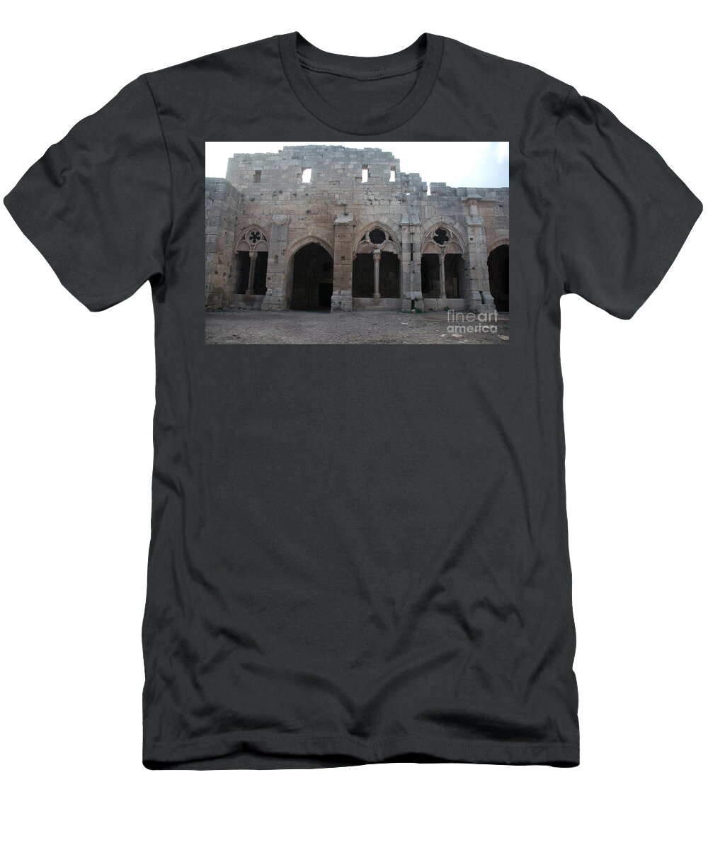 Syria T-Shirt featuring the photograph Krak Des Chevaliers, Syria #5 by Catherine Ursillo