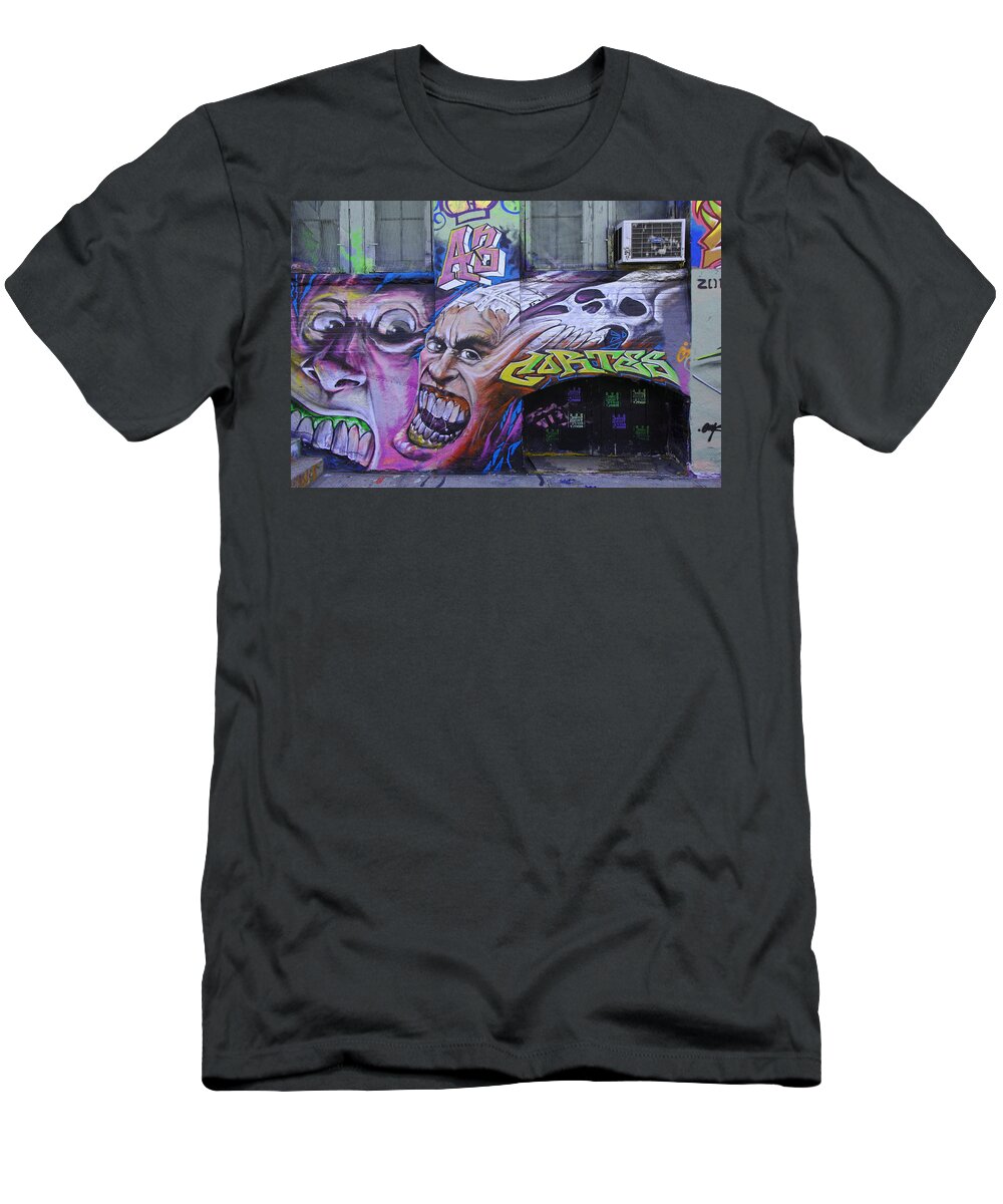 Art T-Shirt featuring the photograph 5 Pointz Graffiti Art 8 by Allen Beatty