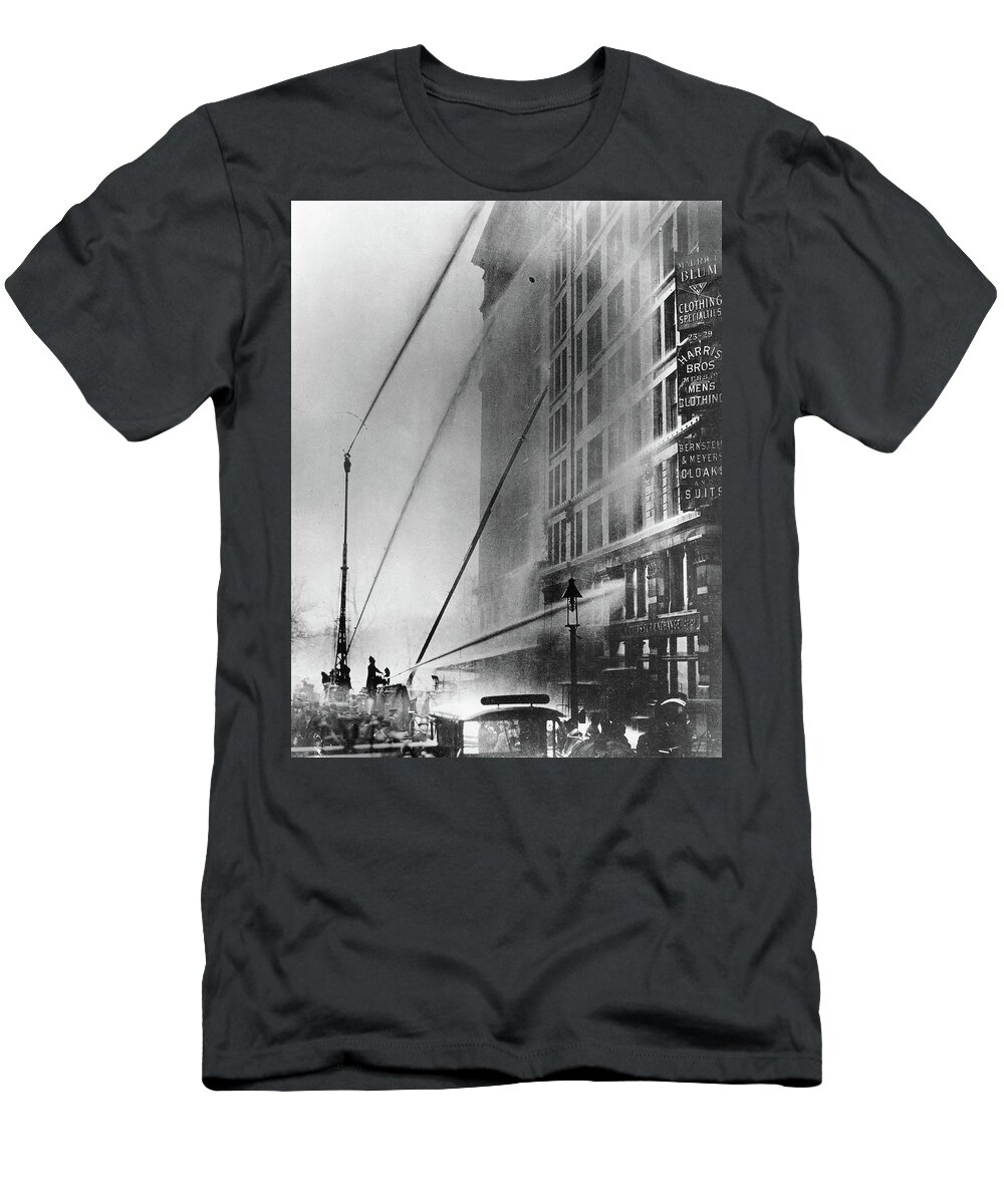 1911 T-Shirt featuring the photograph Triangle Factory Fire #5 by Granger