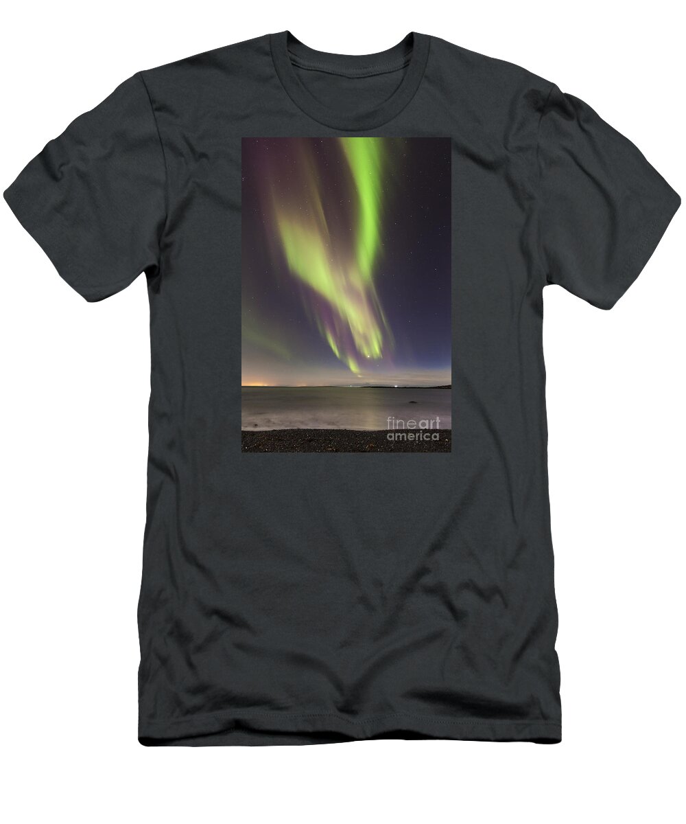 Northern Lights T-Shirt featuring the photograph Northern Lights Iceland #10 by Gunnar Orn Arnason