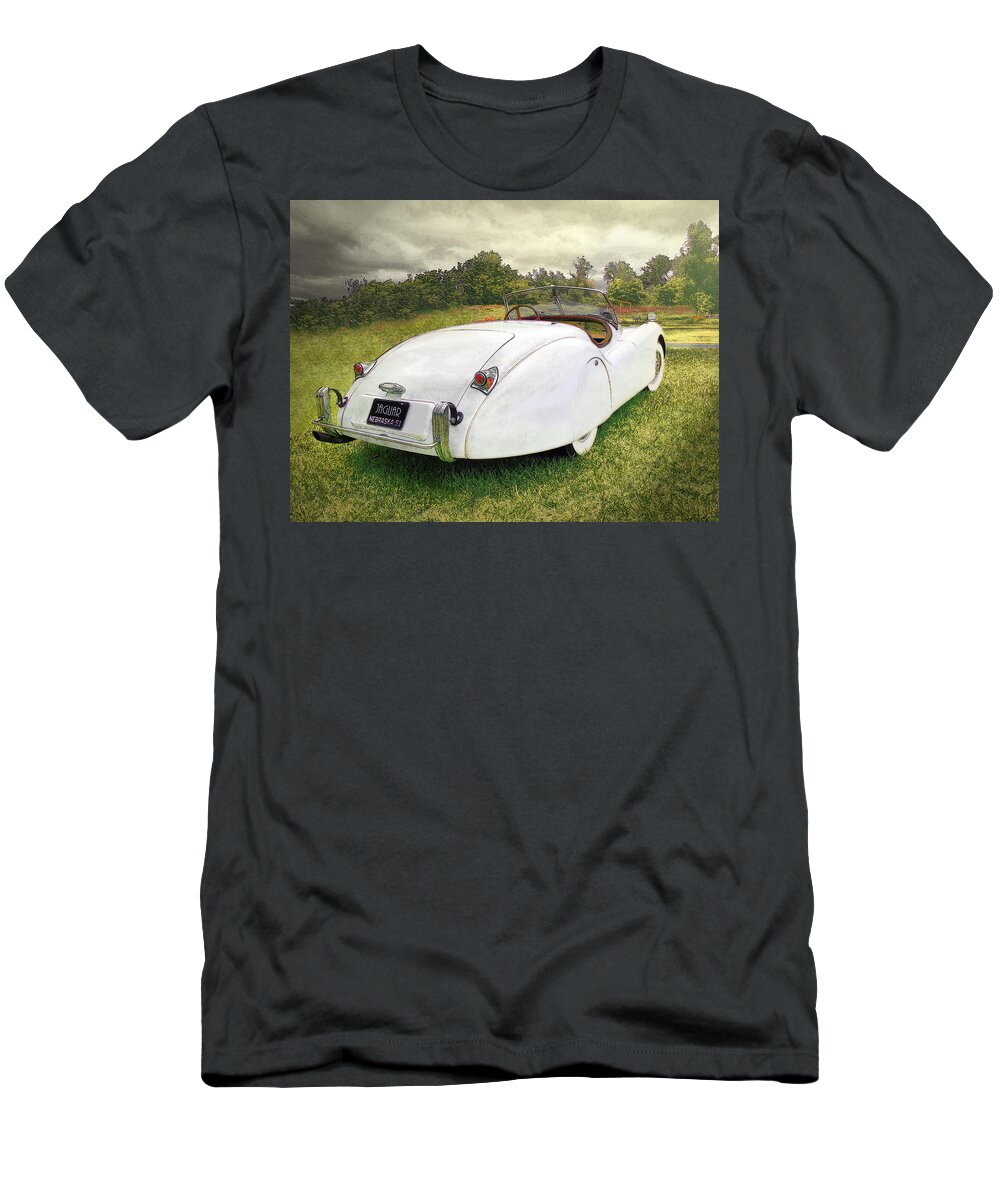 Jaguar T-Shirt featuring the photograph A Jag In The Park by John Anderson