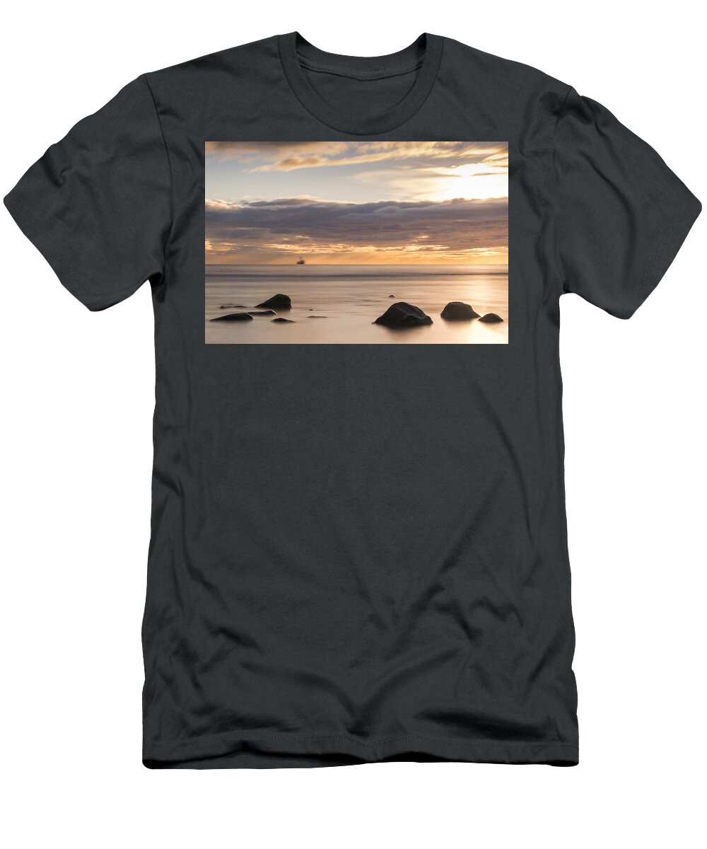 Peaceful T-Shirt featuring the photograph A Peaceful Sunrise by Veli Bariskan