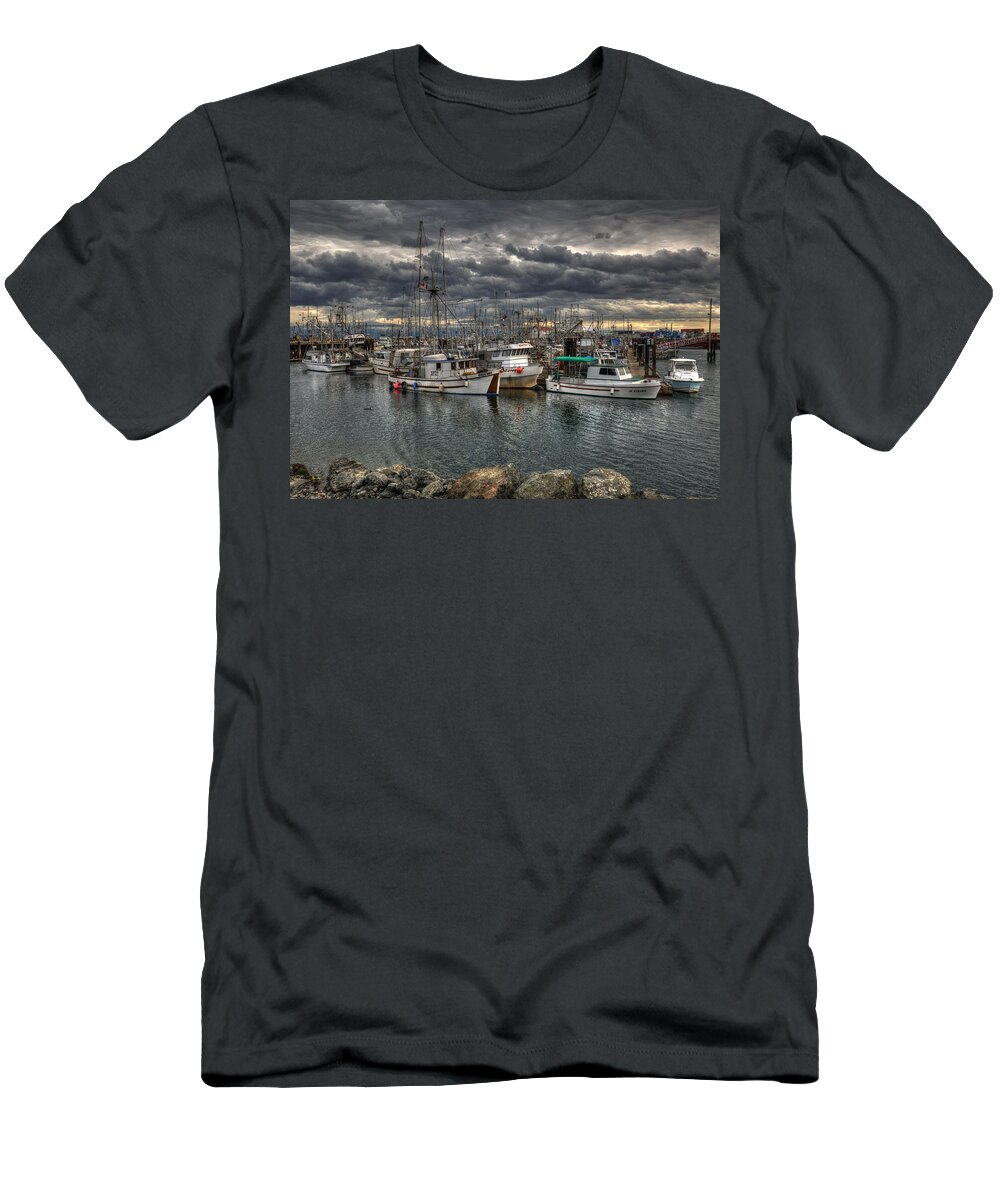 Boats T-Shirt featuring the photograph A Port In The Storm by Randy Hall