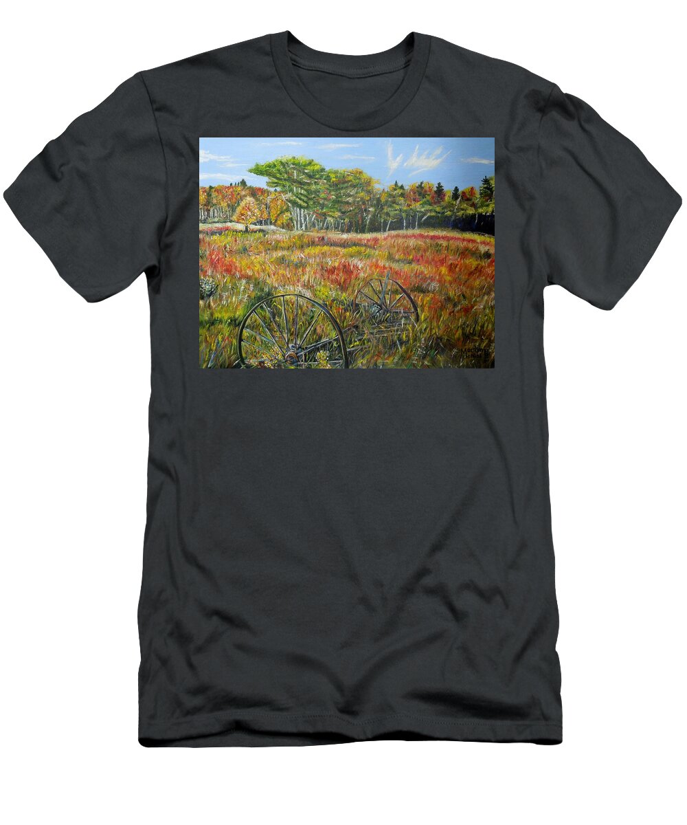 Hay Rake T-Shirt featuring the painting A Prairie Treasure by Marilyn McNish