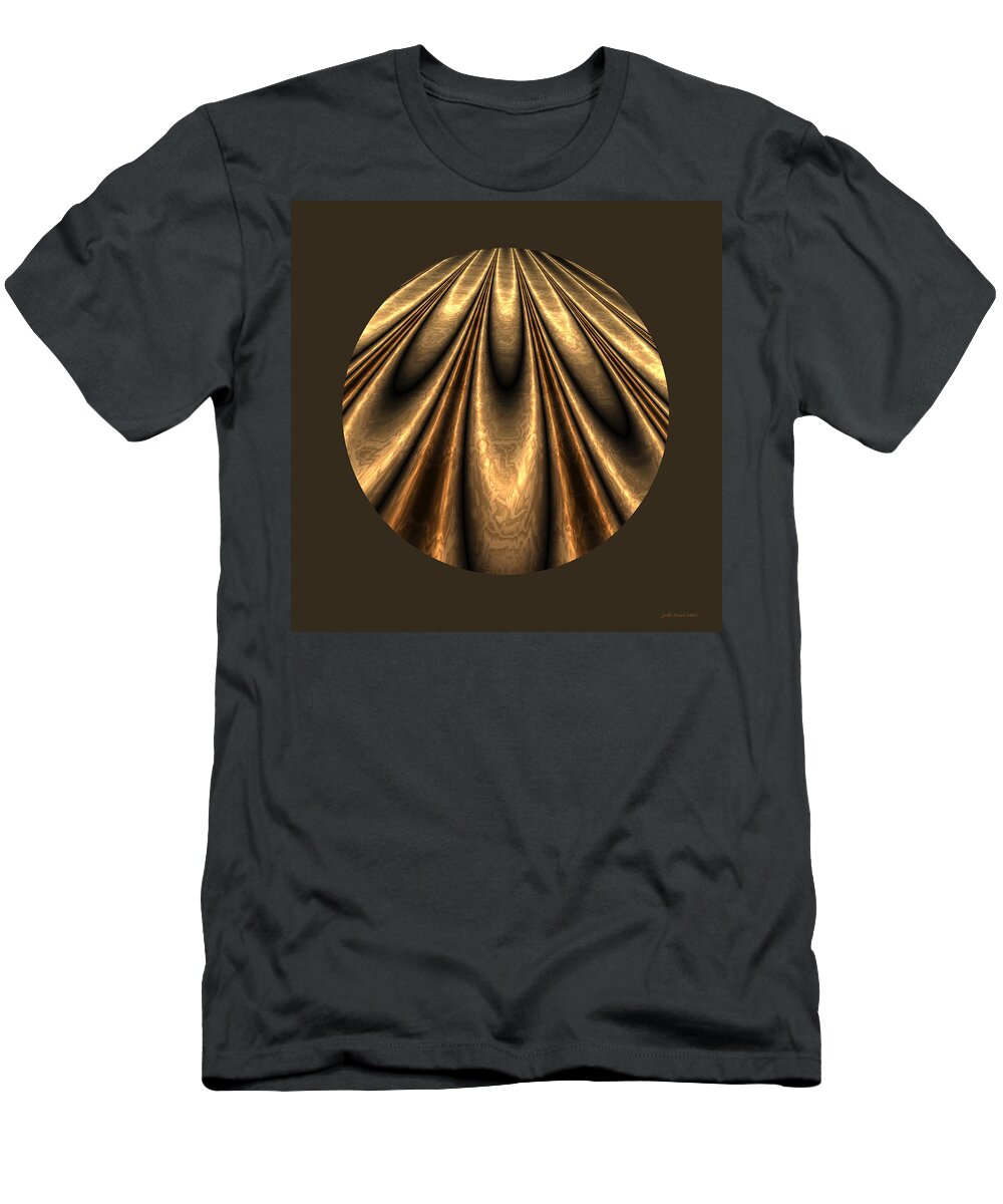 Shell T-Shirt featuring the digital art Abstract 338 by Judi Suni Hall