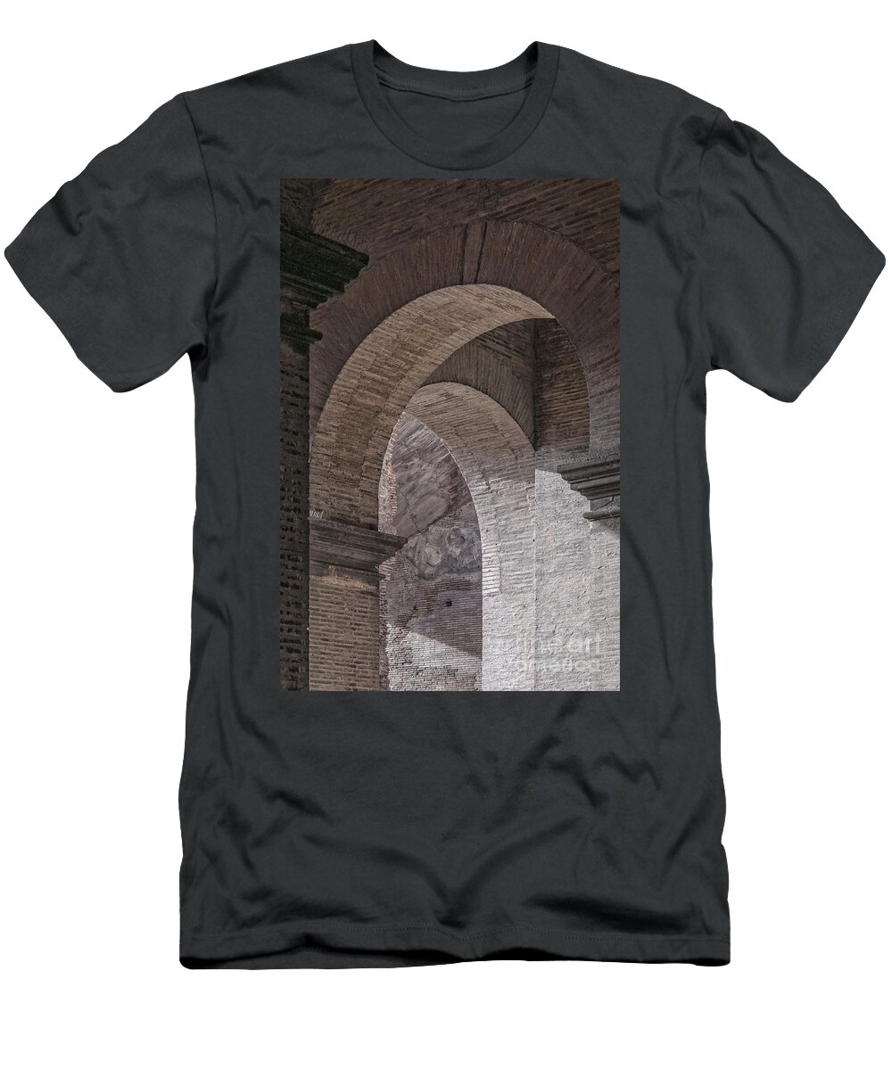 Abstract T-Shirt featuring the photograph Abstract Arches Colosseum by Antony McAulay