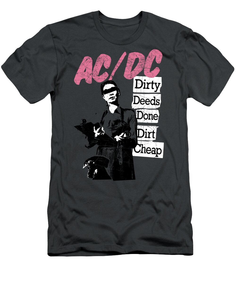  T-Shirt featuring the digital art Acdc - Dirty Deeds by Brand A