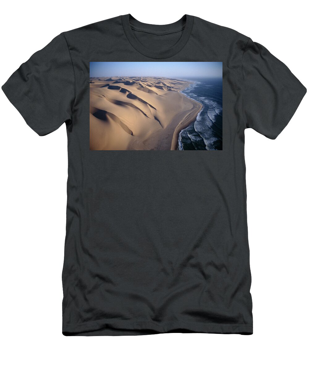 00511477 T-Shirt featuring the photograph Aerial View Of Sand Dunes by Michael and Patricia Fogden