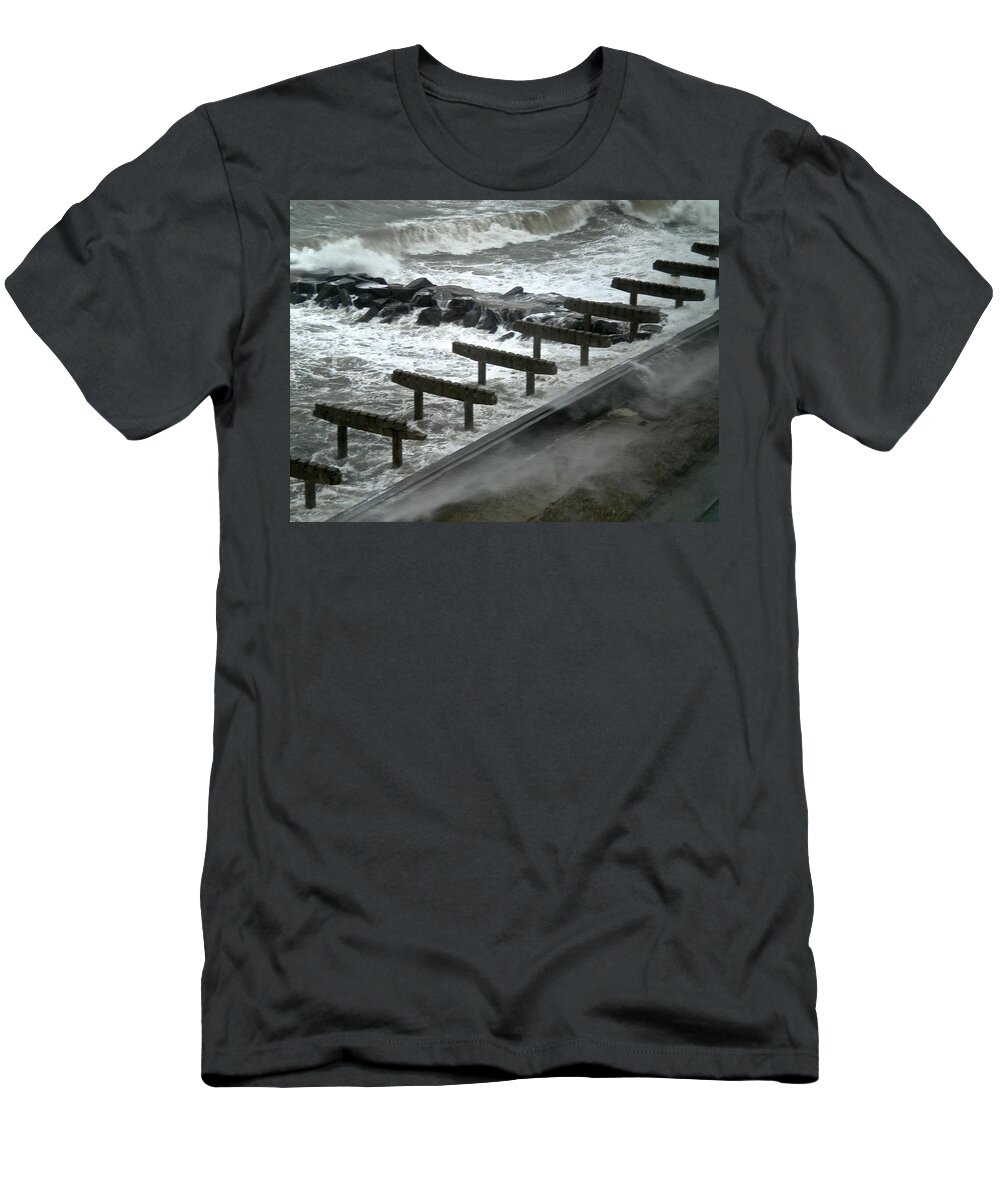 Atlantic City T-Shirt featuring the photograph After Storm Sandy by Joan Reese