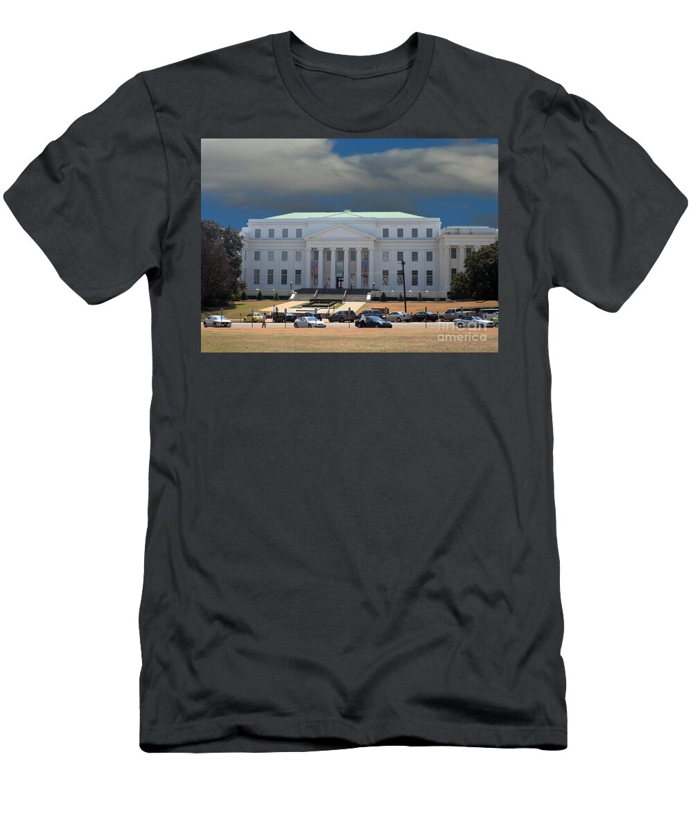 State Of Alabama Department Of Archives And History Building T-Shirt featuring the photograph Alabama State Department of Archives and History Building by Lesa Fine