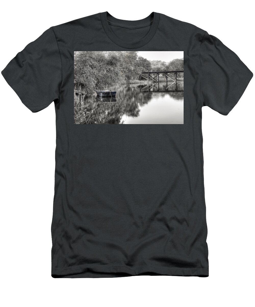Abandoned T-Shirt featuring the photograph Albergottie Creek Trestle by Scott Hansen