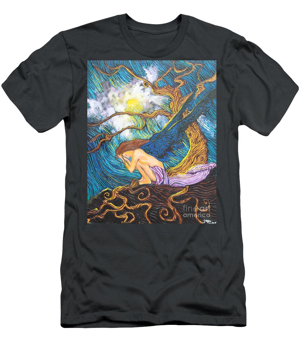 Tree T-Shirt featuring the painting Allayah by Stefan Duncan