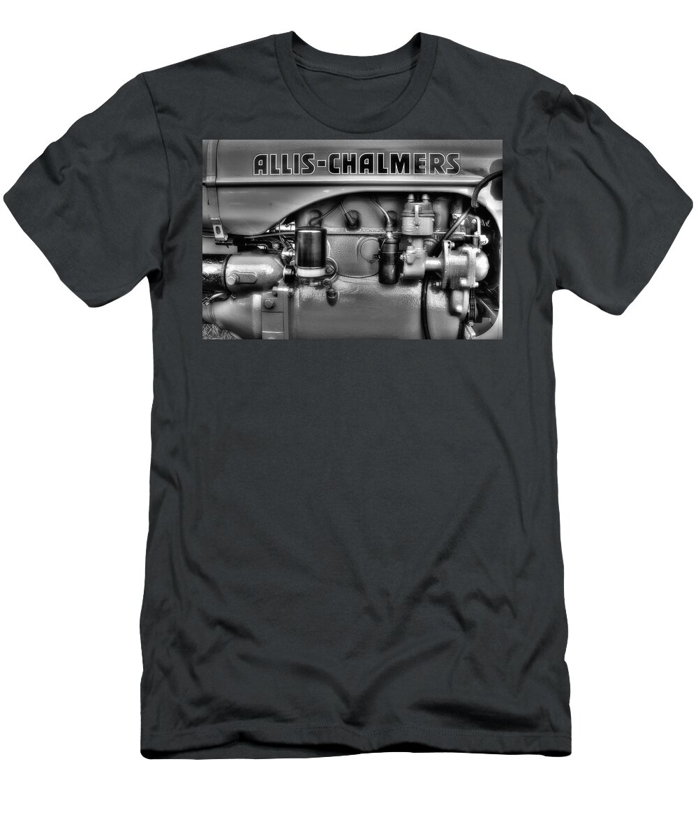 Engine T-Shirt featuring the photograph Allis Chalmers Engine by Michael Eingle