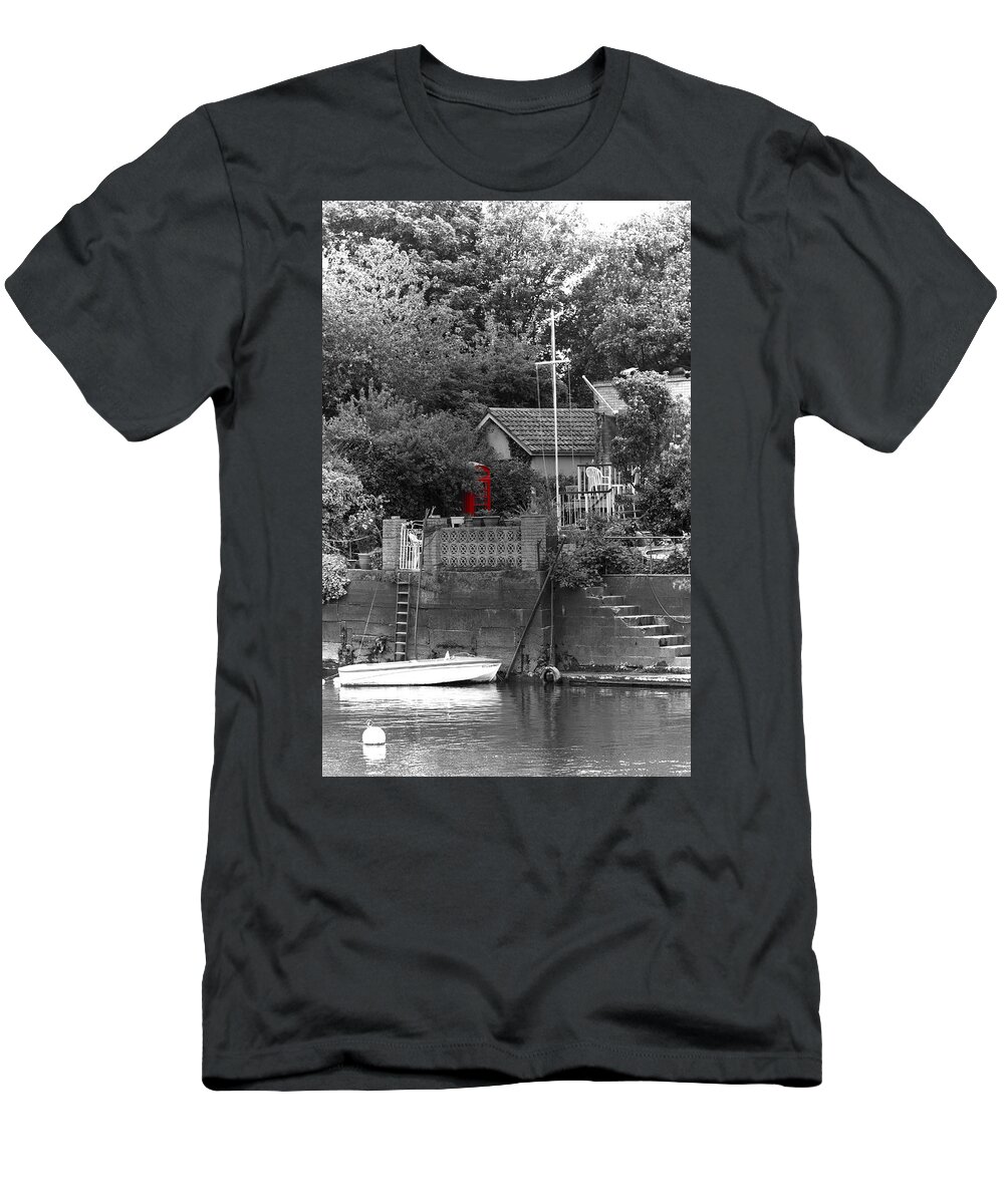 British Phone Box T-Shirt featuring the photograph Almost Private Phone Box by Maj Seda