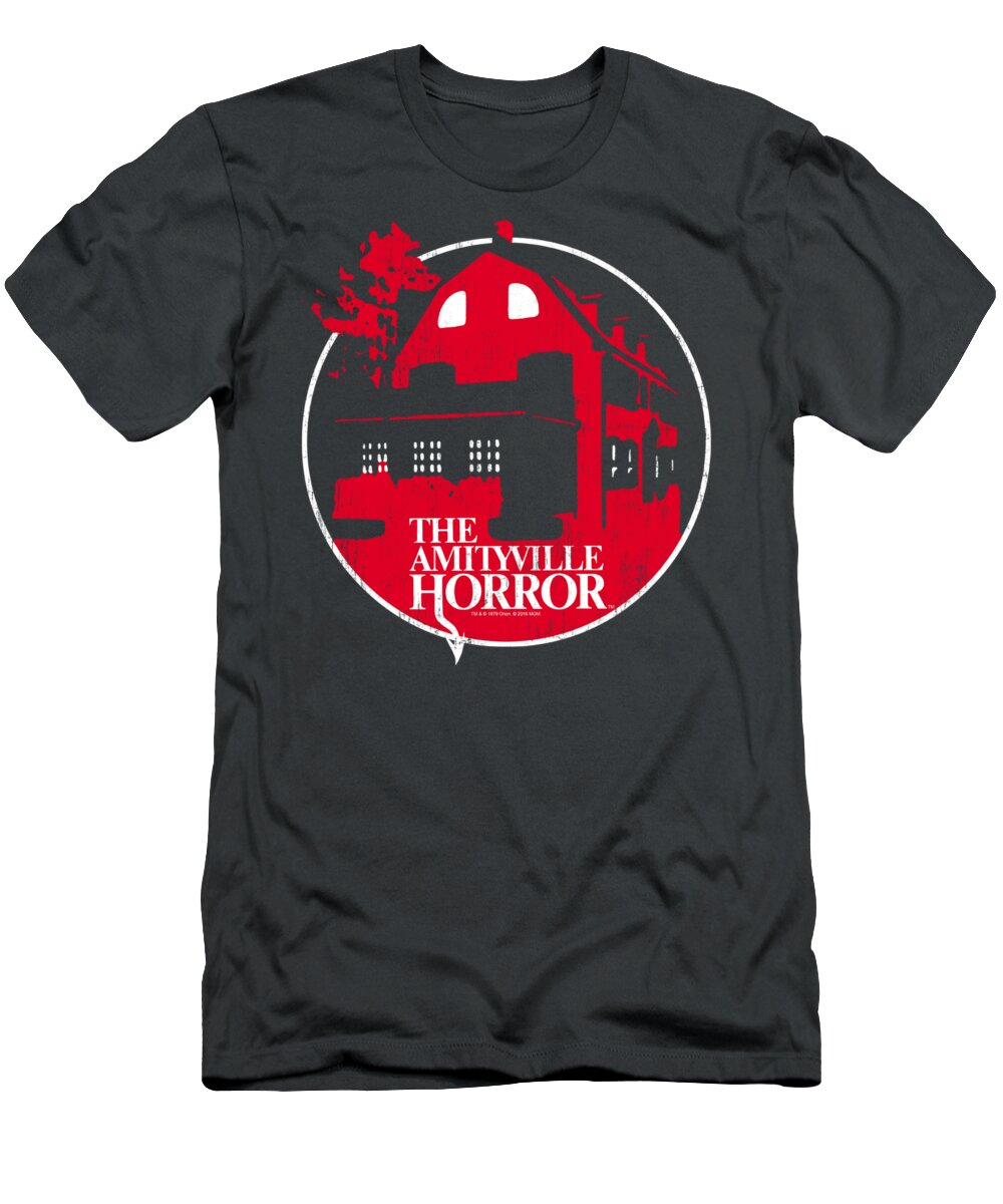  T-Shirt featuring the digital art Amityville Horror - Red House by Brand A