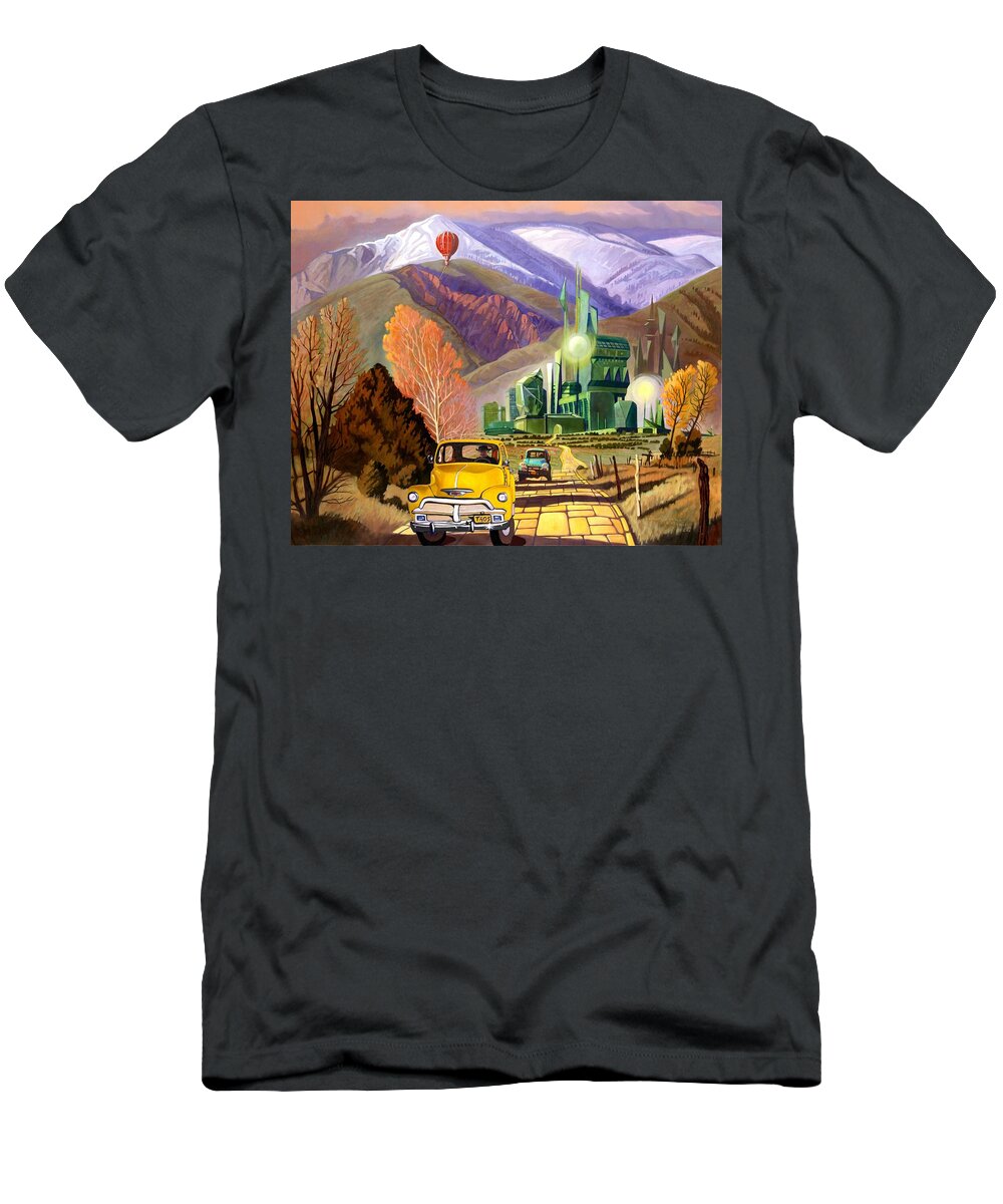 Parody T-Shirt featuring the painting Trucks in Oz by Art West
