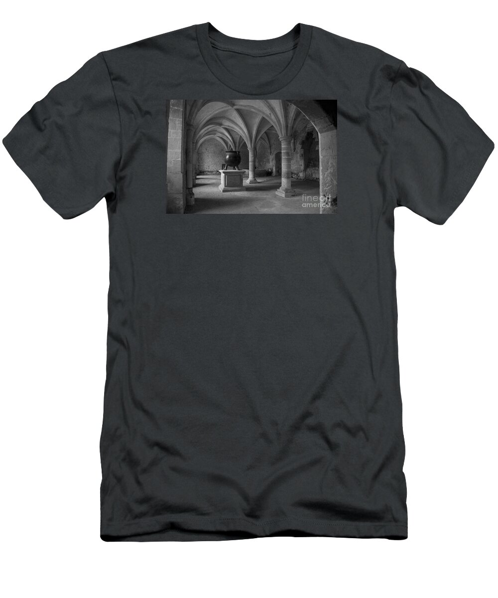 Clare Bambers T-Shirt featuring the photograph Ancient Cloisters. by Clare Bambers