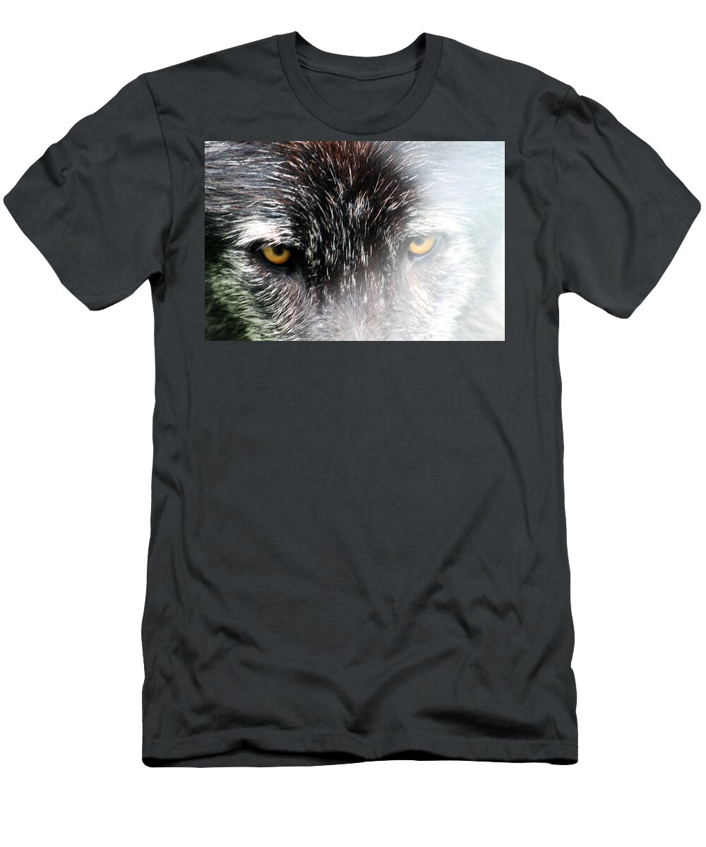Wolf T-Shirt featuring the photograph Angry fog by Lily K