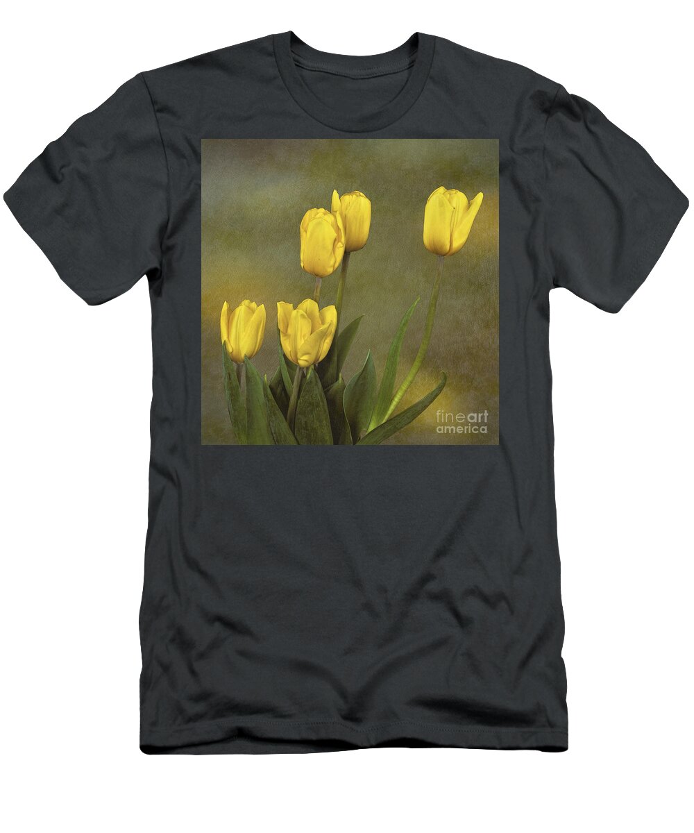 Tulips T-Shirt featuring the photograph Antique Tulip Bouquet by Shirley Mangini