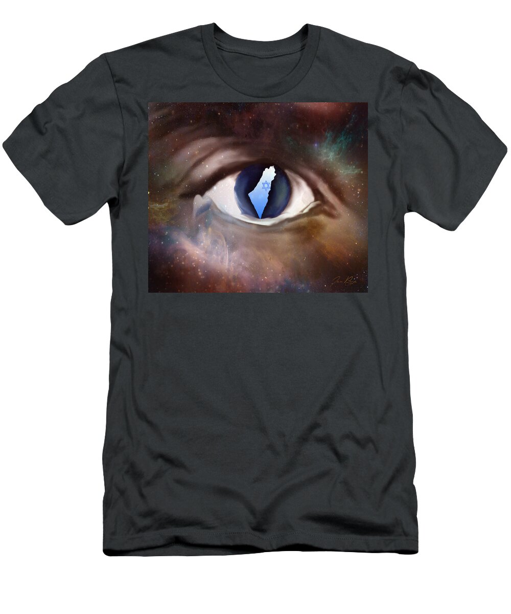 Apple Of His Eye T-Shirt featuring the digital art Apple of his eye by Jennifer Page