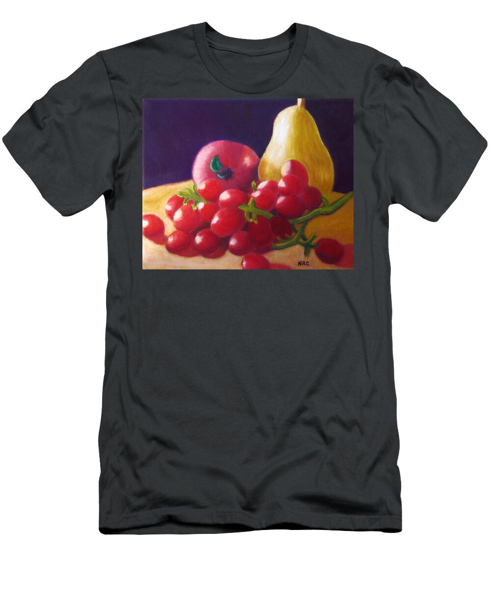 Apple T-Shirt featuring the photograph Apple Pear Grapes by Natalie Rotman Cote