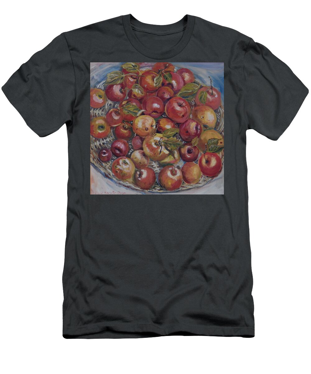 Apples T-Shirt featuring the painting Apples by Ingrid Dohm