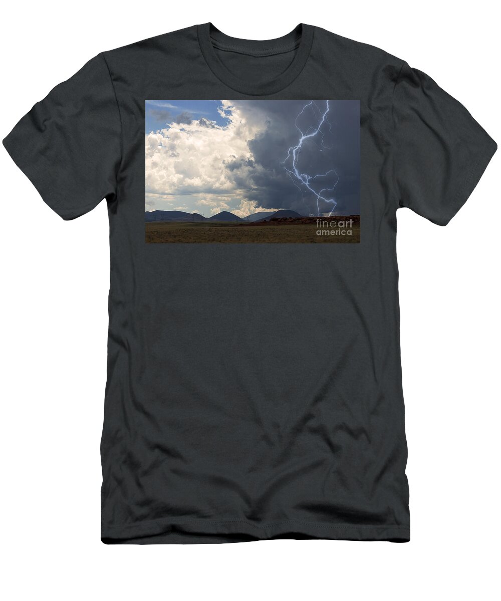 Desert T-Shirt featuring the photograph Arizona Desert Lightning by Janice Pariza