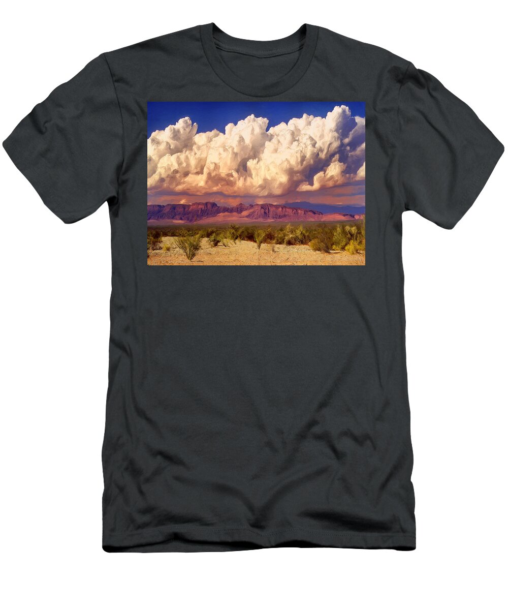 Arizona T-Shirt featuring the painting Arizona Monsoon by Dominic Piperata