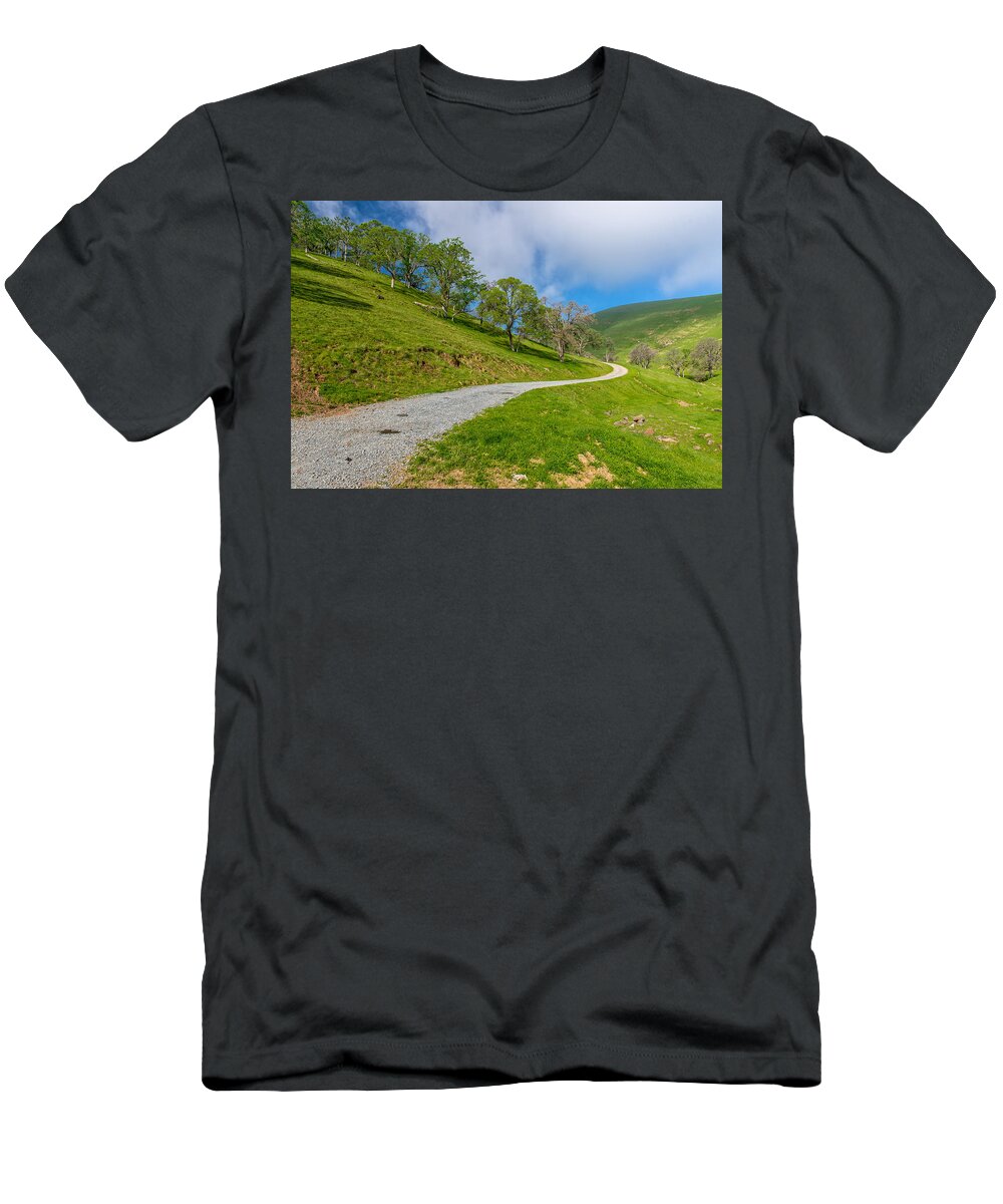 Brentwood T-Shirt featuring the photograph Around the Trees by Robin Mayoff