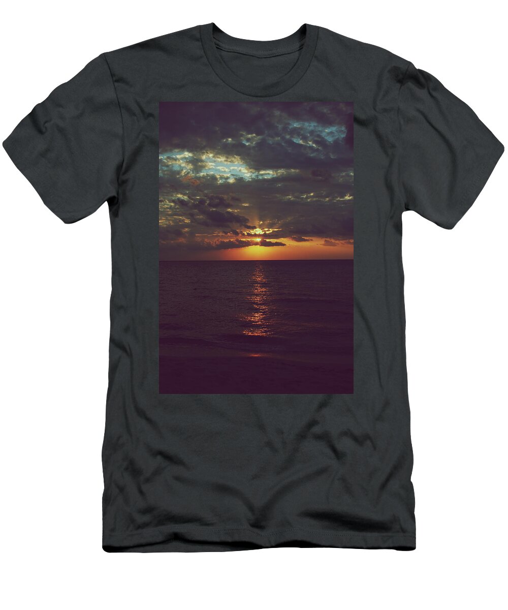 Cozumel T-Shirt featuring the photograph As Day Turns into Night by Laurie Search