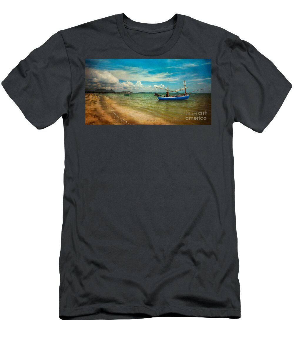 Thai T-Shirt featuring the photograph Asian Beach by Adrian Evans