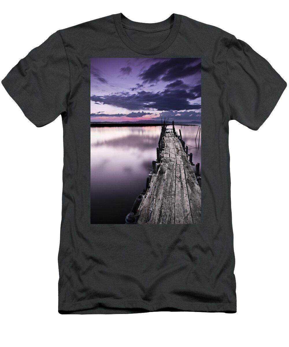 Pier T-Shirt featuring the photograph At the end by Jorge Maia