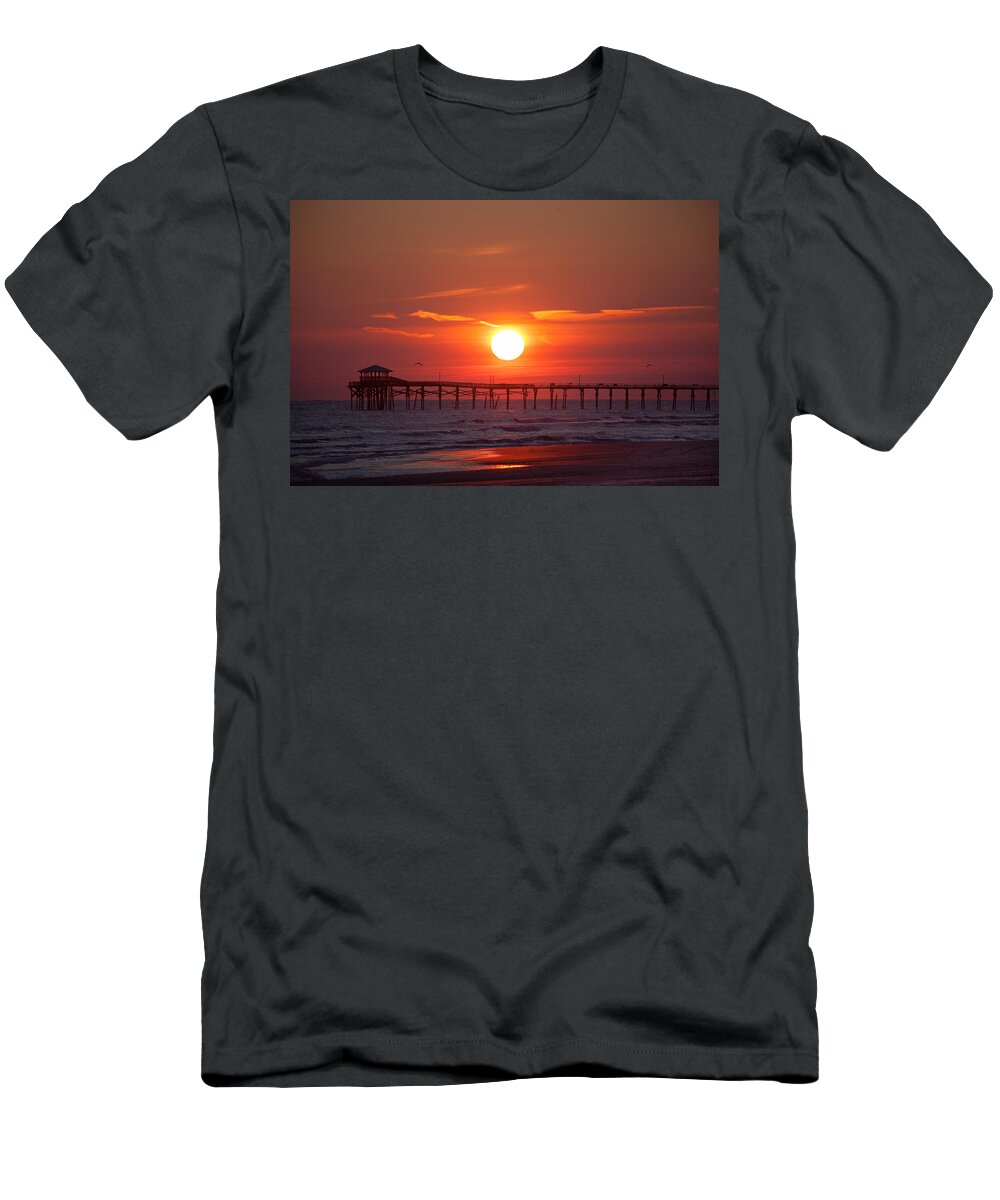 Atlantic Beach T-Shirt featuring the photograph Atlantic Sunset by Paula OMalley