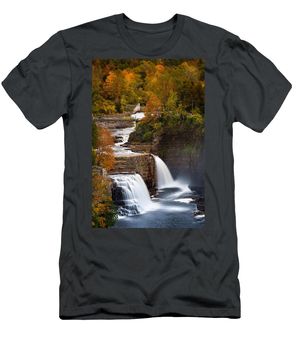 America T-Shirt featuring the photograph Ausable Chasm by Mihai Andritoiu