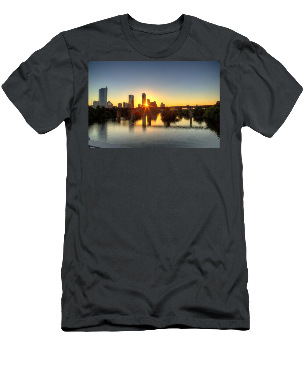Austin T-Shirt featuring the photograph Austin Sunrise by Dave Files