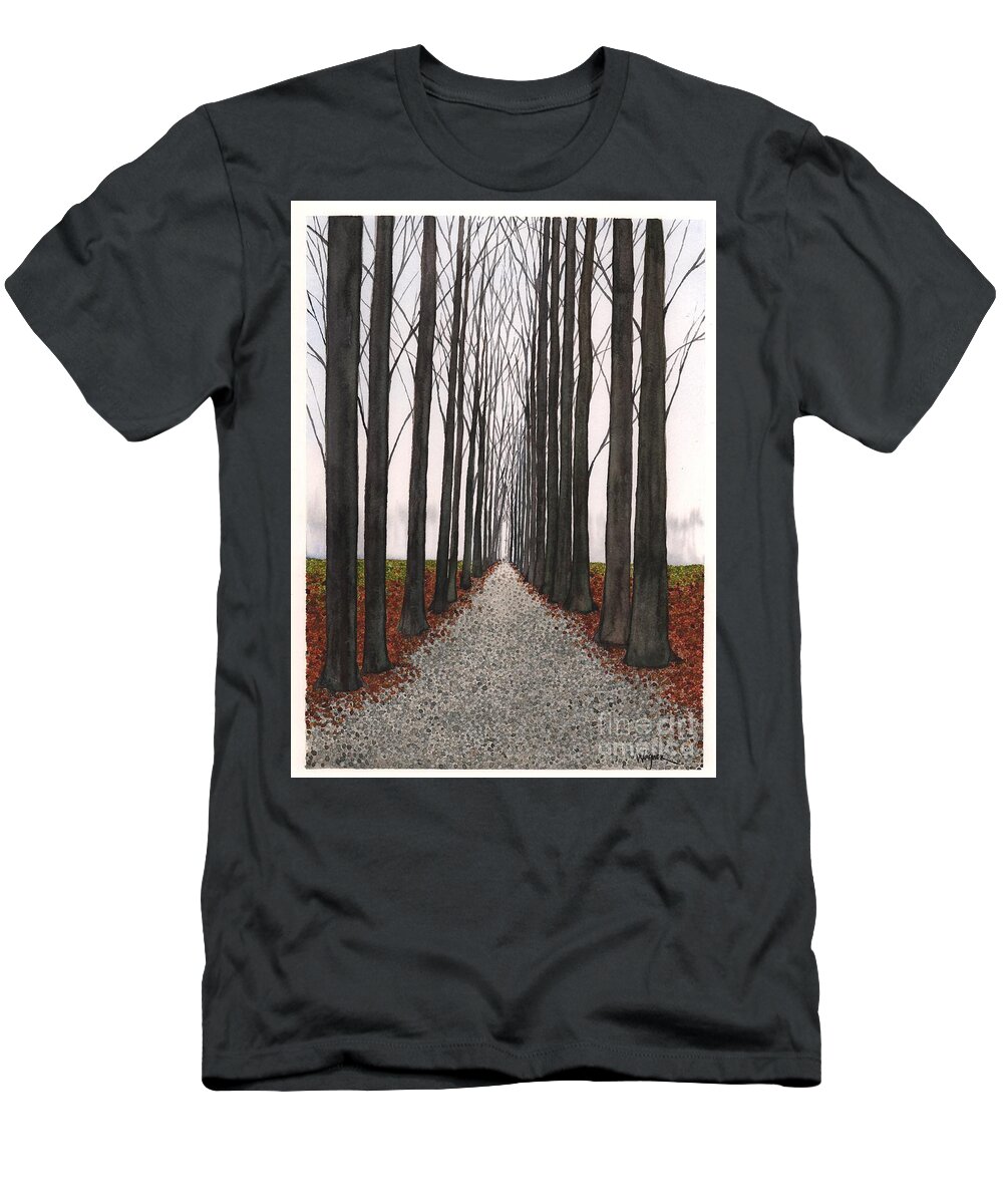Winter T-Shirt featuring the painting Winter by Hilda Wagner