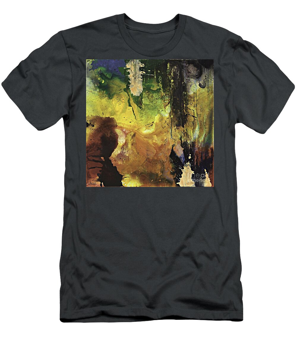 Fall T-Shirt featuring the painting Autumn Falls by Kasha Ritter