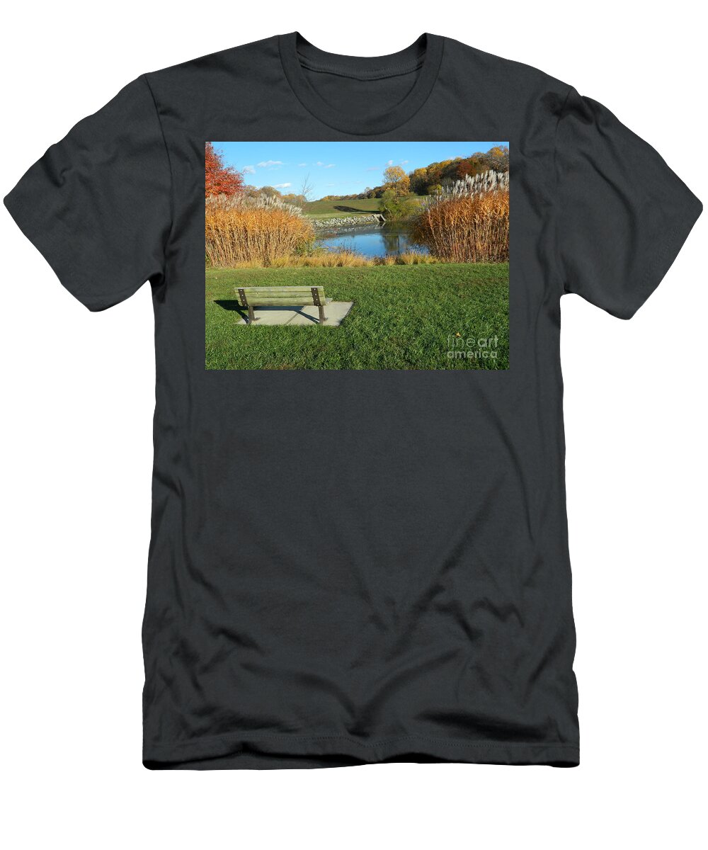 Autumn Photographs T-Shirt featuring the photograph Autumn In The Park by Emmy Vickers