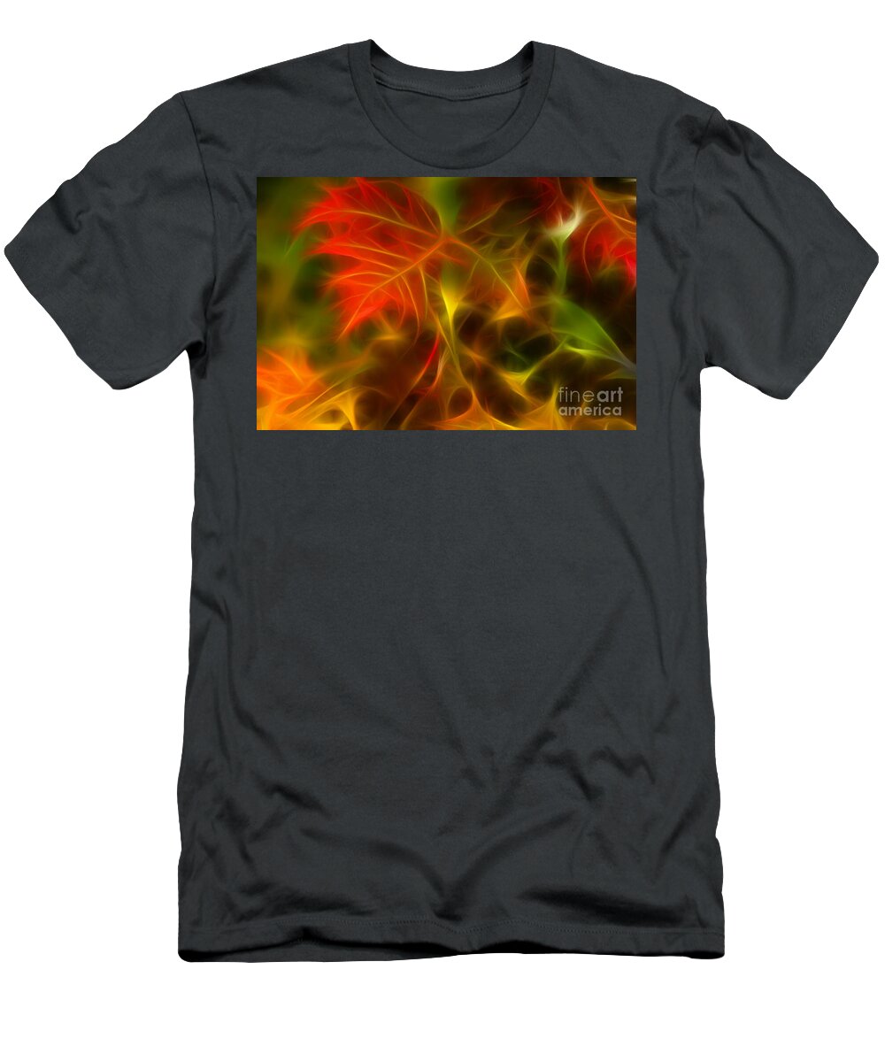 Autumn T-Shirt featuring the digital art Autumn Leaves by Teresa Zieba