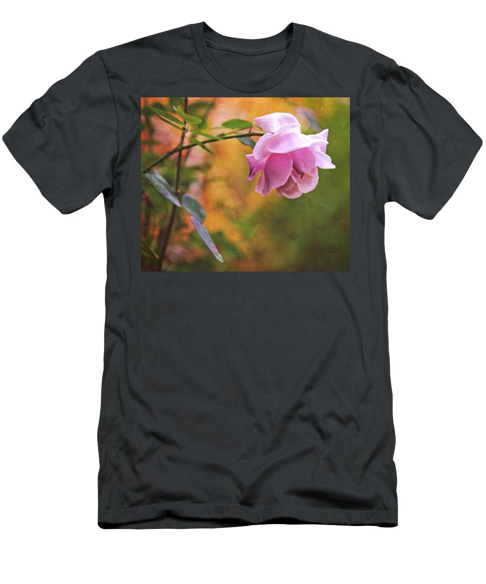 Rose T-Shirt featuring the photograph Autumn Rose by Theresa Tahara