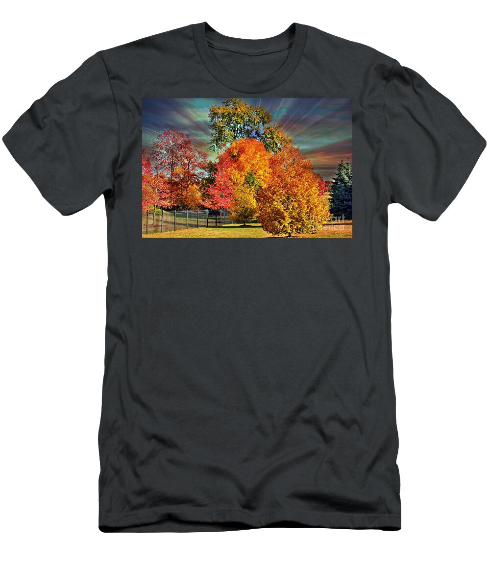 Autumn T-Shirt featuring the photograph Autumn Splendor by Judy Palkimas