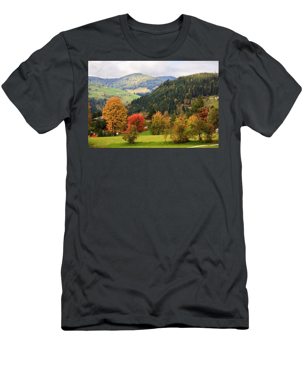 Autumn T-Shirt featuring the photograph Autumnal colours in Austria by Sue Leonard