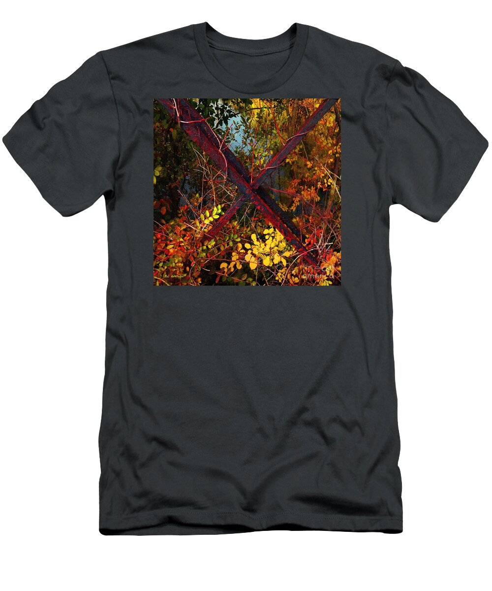Crossbars T-Shirt featuring the painting Autumn's Bandolier by RC DeWinter