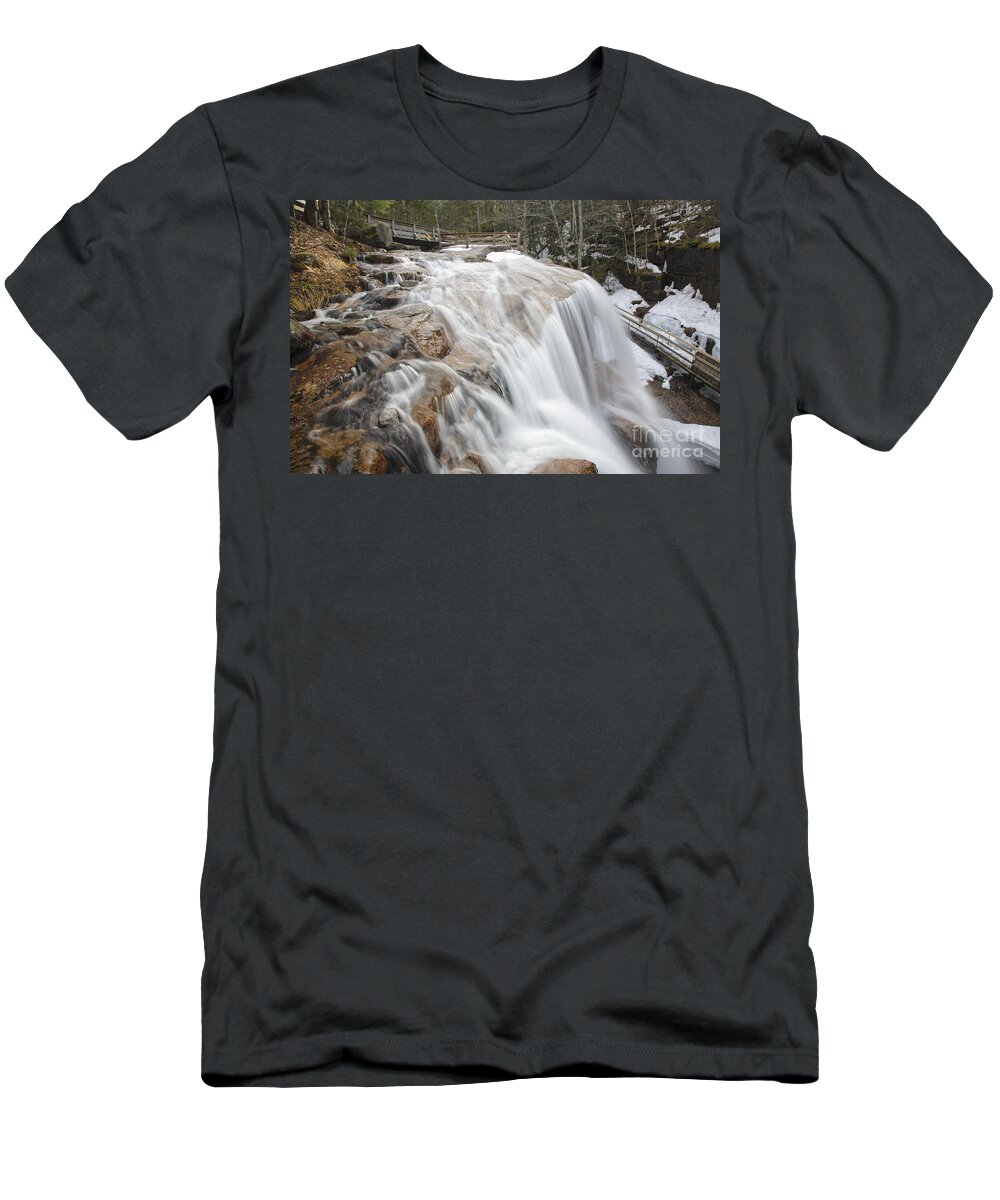 Franconia Notch T-Shirt featuring the photograph Avalanche Falls - White Mountains New Hampshire USA by Erin Paul Donovan